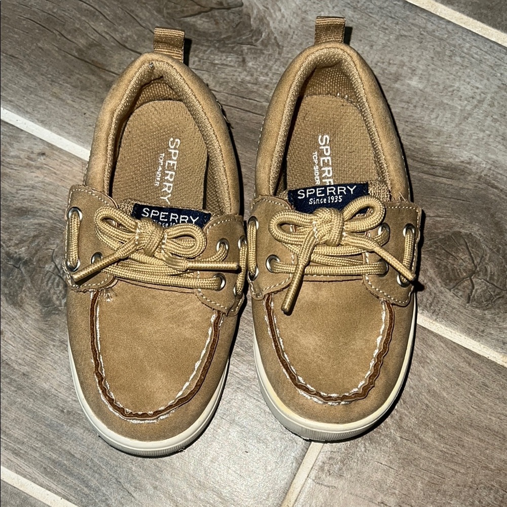 Sperry Kids Tan Boat Shoes